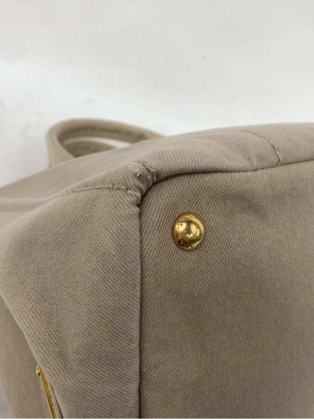 Prada Khaki Handbag Canapa tote - Picture 9 of 9